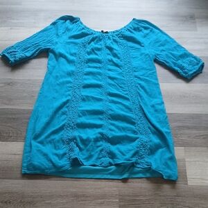 Lane Bryant Teal Tunic Top